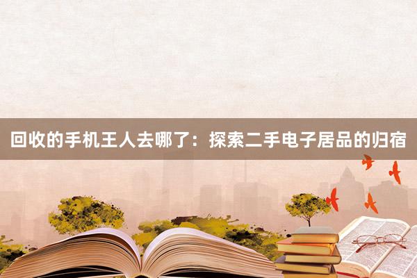 回收的手机王人去哪了：探索二手电子居品的归宿