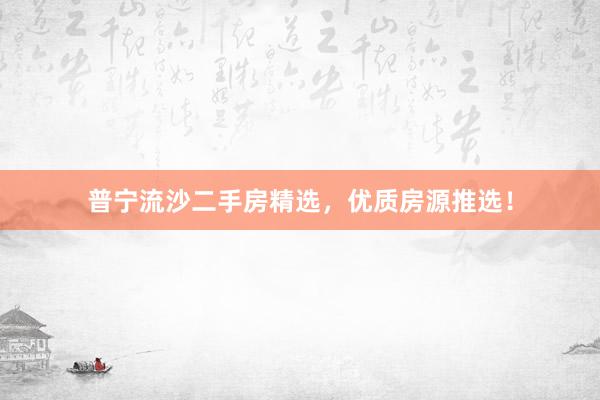 普宁流沙二手房精选，优质房源推选！